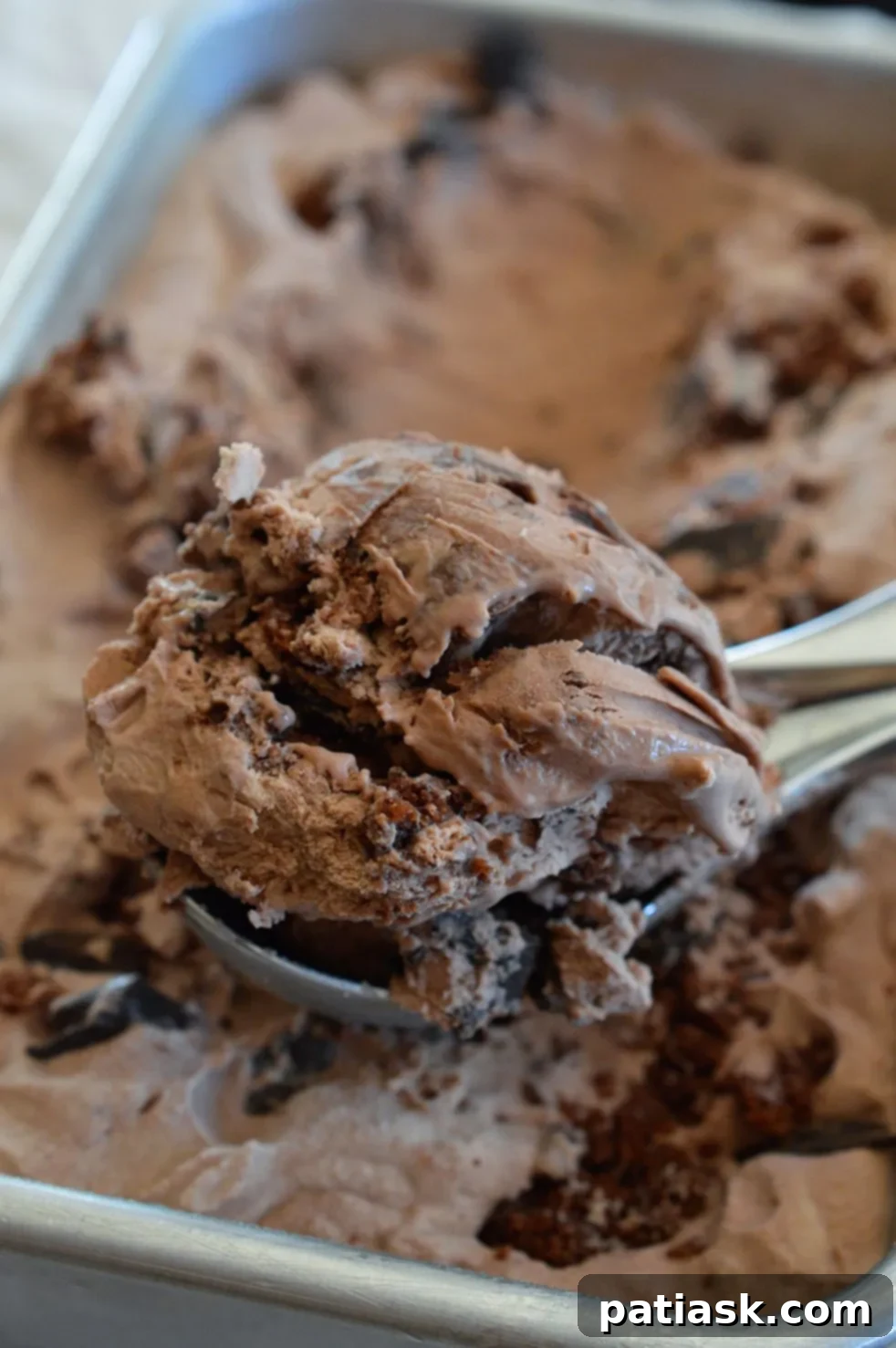 50 Sublime Ice Cream Treats to Savor This Summer 5 Rich no-churn extreme chocolate ice cream loaded with chocolate chunks and brownies.