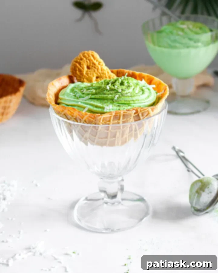 50 Sublime Ice Cream Treats to Savor This Summer 8 Creamy soft-serve matcha ice cream in a swirl.