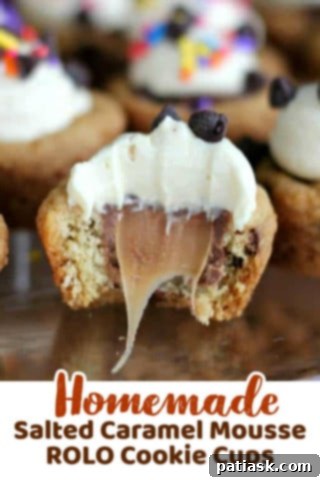 Sweet and Salty ROLO Mousse Cookie Bombs 12 Salted Caramel Mousse ROLO Cookie Cups