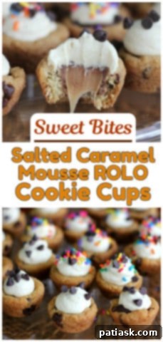 Sweet and Salty ROLO Mousse Cookie Bombs 13 Salted Caramel Mousse ROLO Cookie Cups