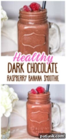 Decadent Dark Chocolate Raspberry Banana Smoothie 8 Dark Chocolate Raspberry & Banana Smoothie