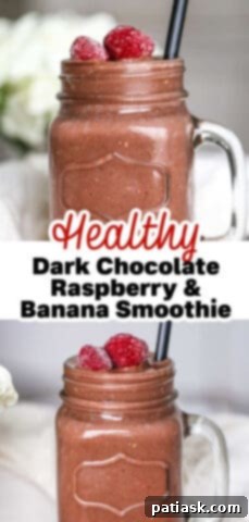 Decadent Dark Chocolate Raspberry Banana Smoothie 9 Dark Chocolate Raspberry & Banana Smoothie