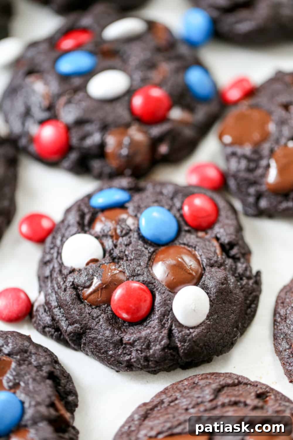 patriotic chocolate chip cookies red white blue cookies