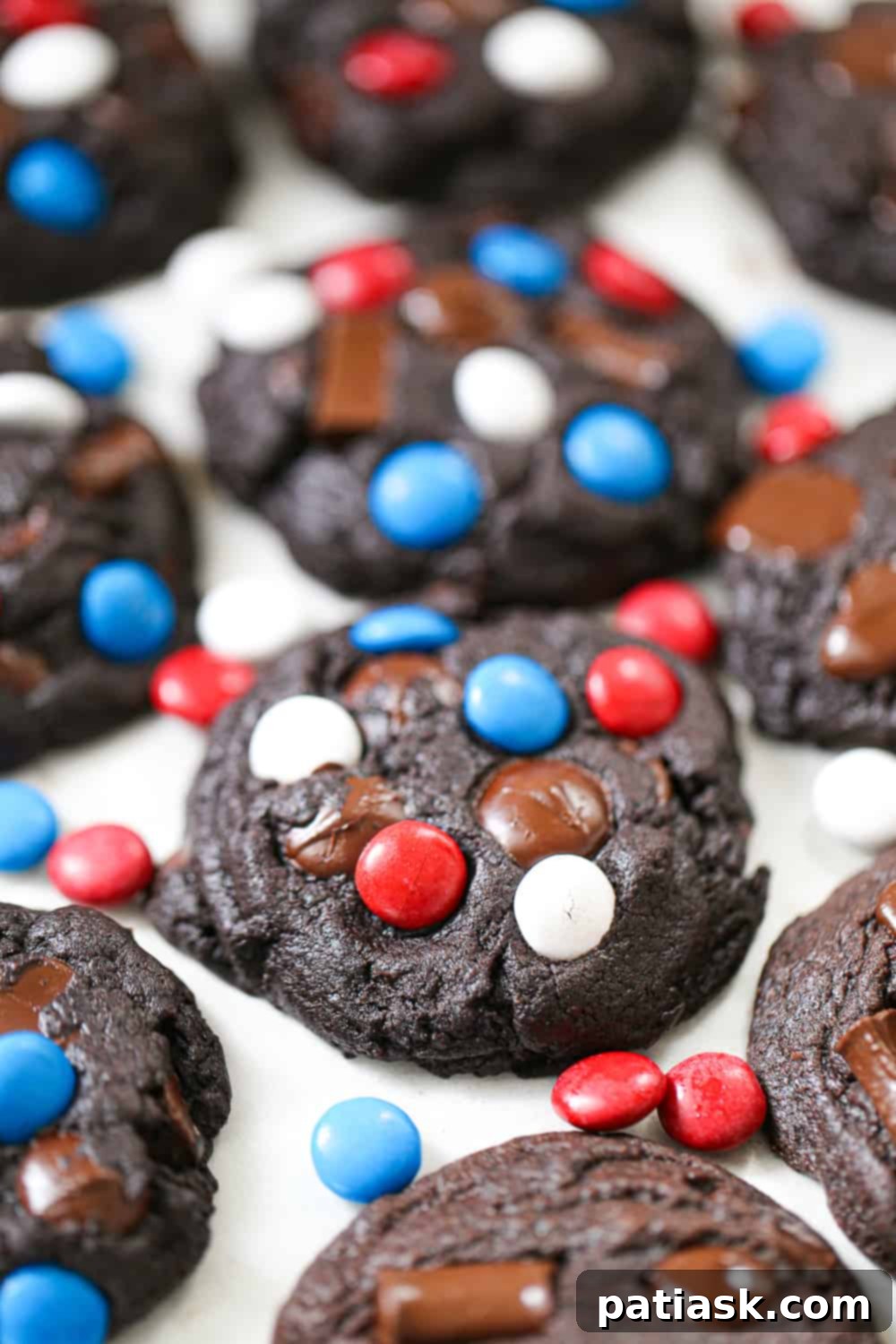 patriotic chocolate chip cookies red white and blue cookies
