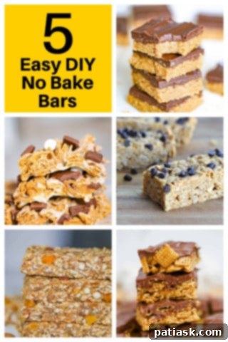 5 Easy No-Bake Bar Recipes 5 Homemade 5 DIY No Bake Bars assortment