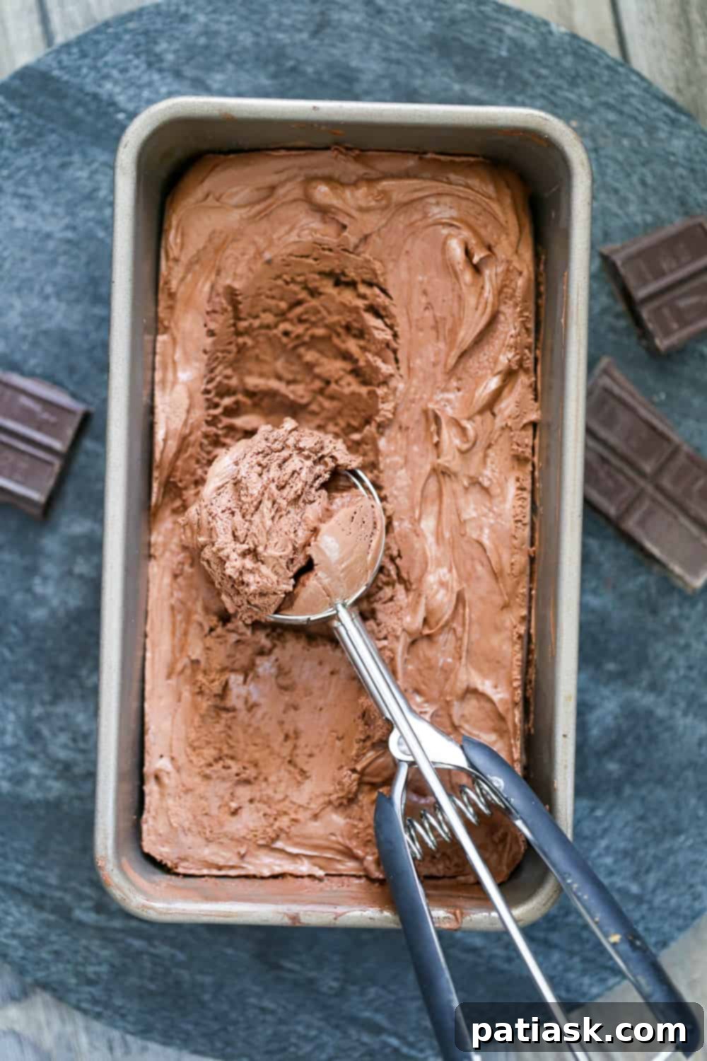 Decadent No-Churn Chocolate Ice Cream 6 Low-Fat No Churn Chocolate Ice Cream close up