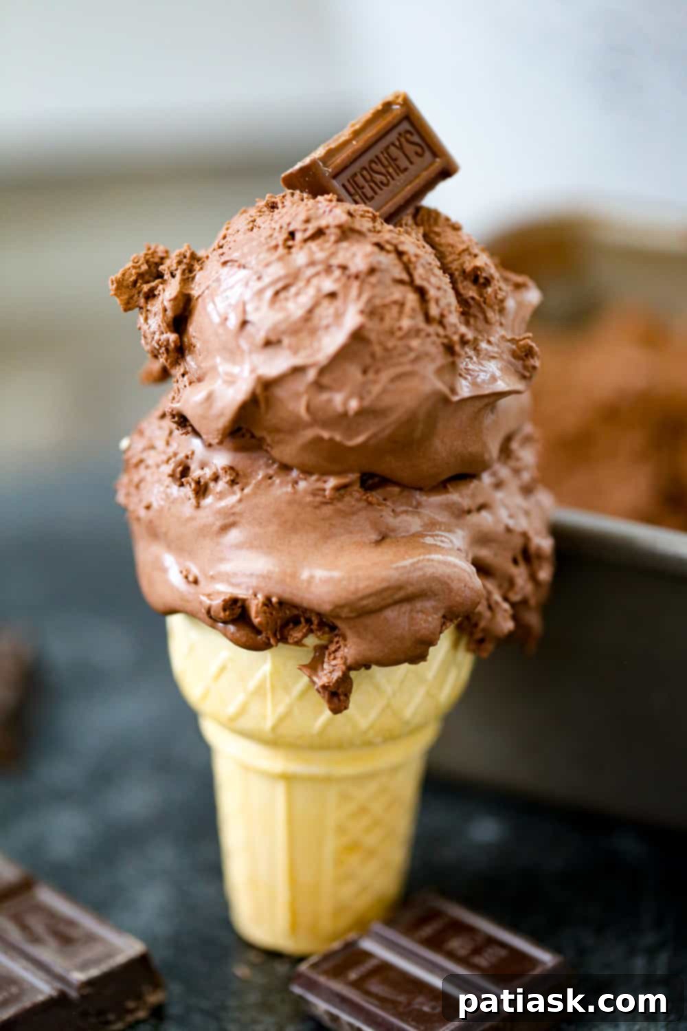 Decadent No-Churn Chocolate Ice Cream 3 how to make no churn chocolate ice cream in a container
