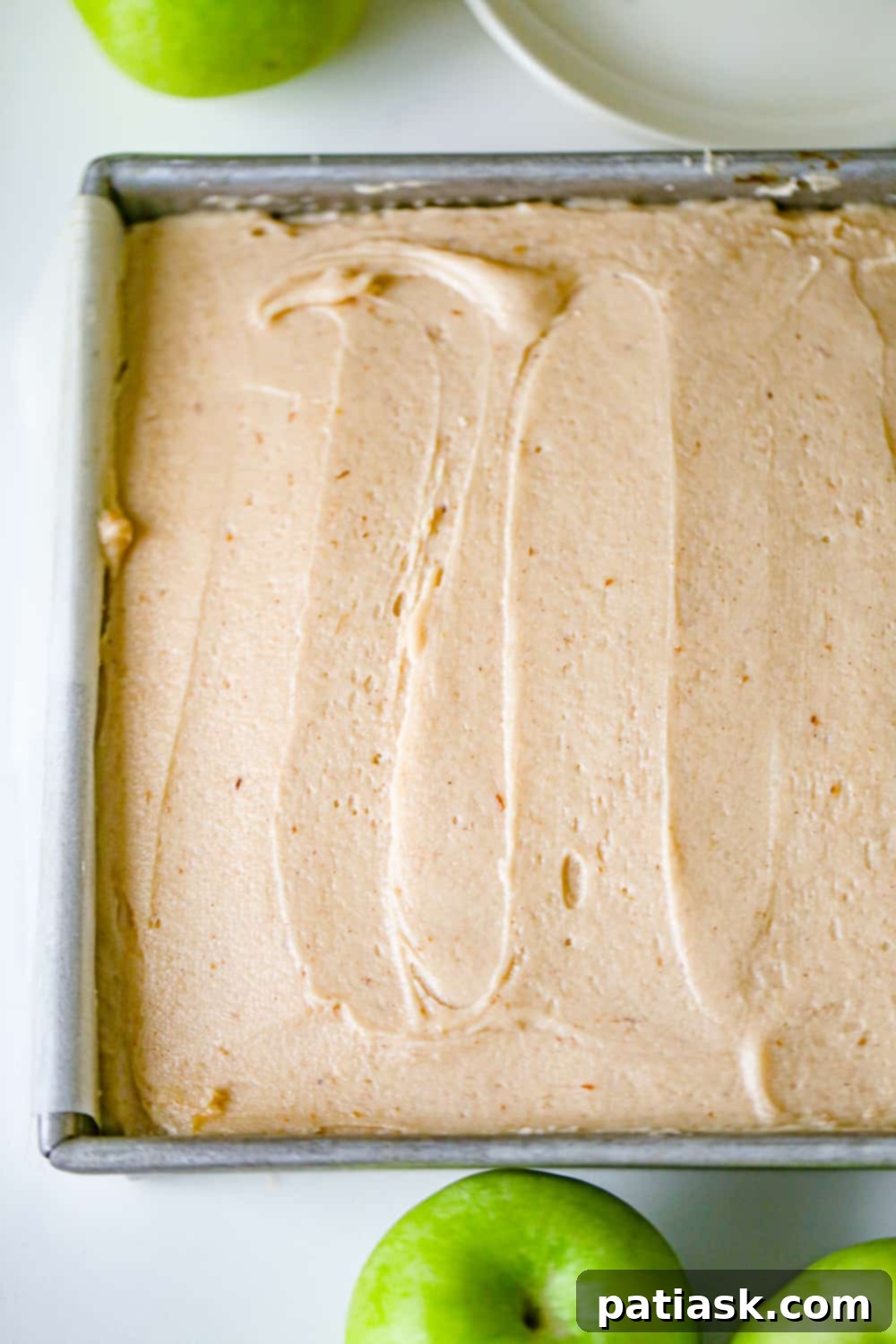 apple butter cake with apple butter buttercream frosting