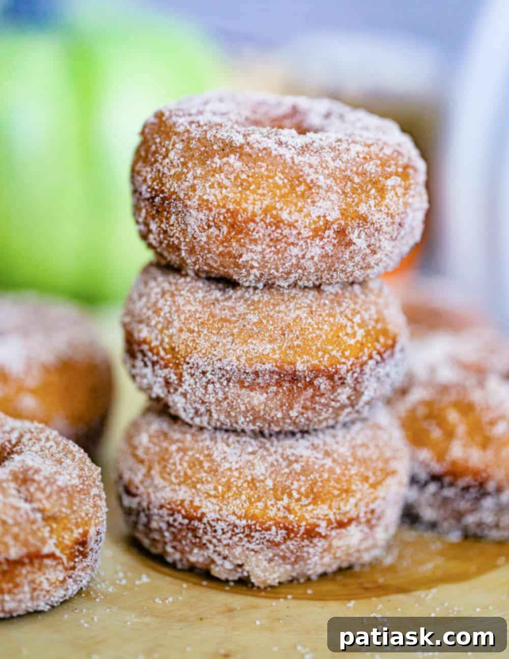 baked pumpkin donuts stack