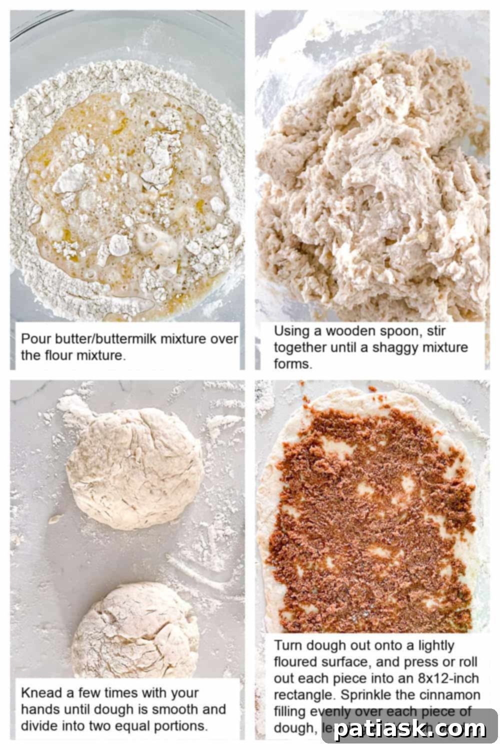 Easy No Yeast Apple Cinnamon Rolls tutorial