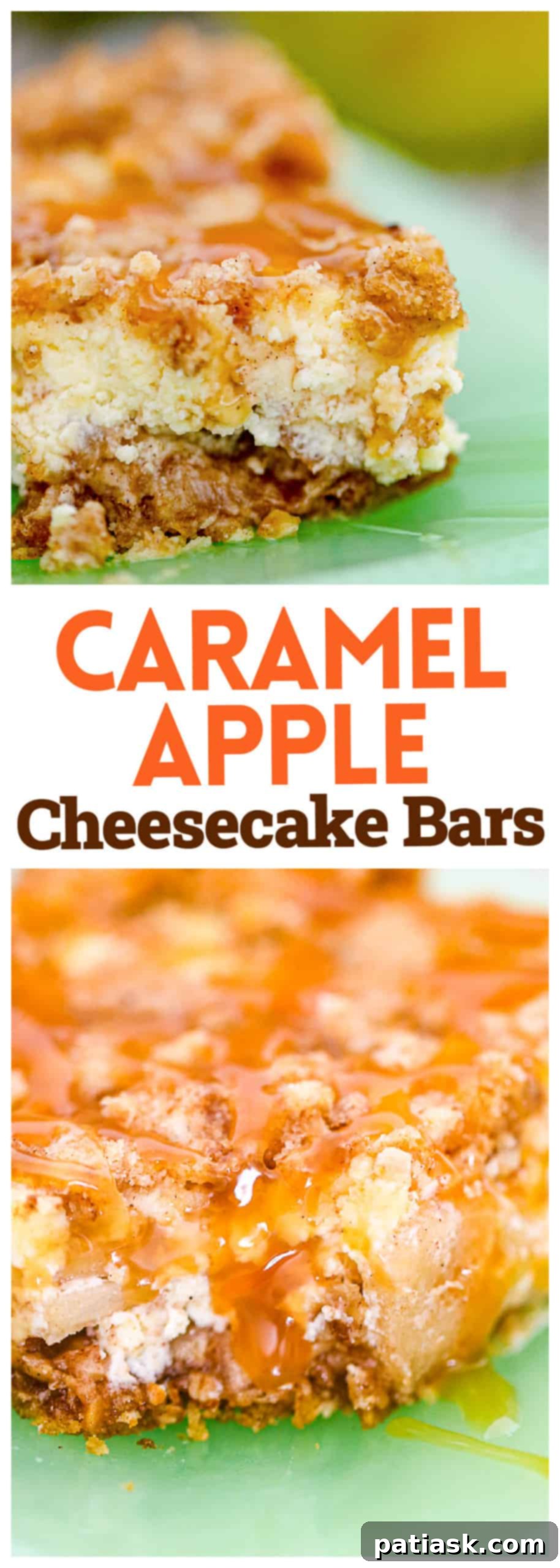 Autumn Apple Crumble Cheesecake Squares 14 Apple Crisp Cream Cheese Bars promotional image