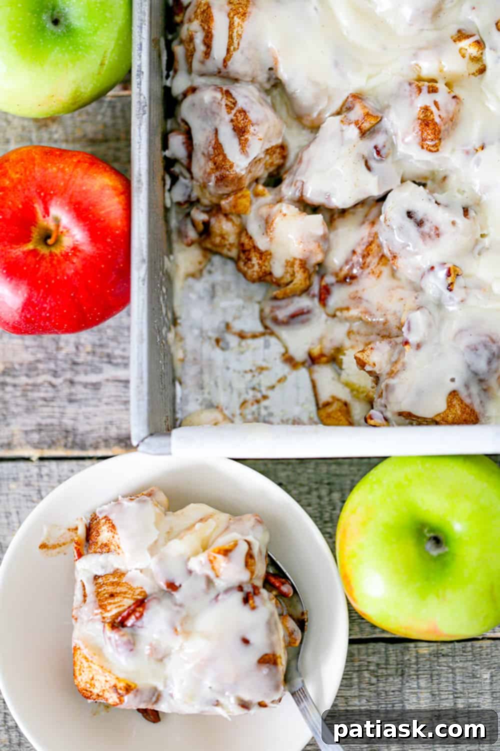 Apple Cinnamon Pull Apart Biscuits 2 Quick and Easy Apple Cinnamon Biscuit Bake with a golden brown crust