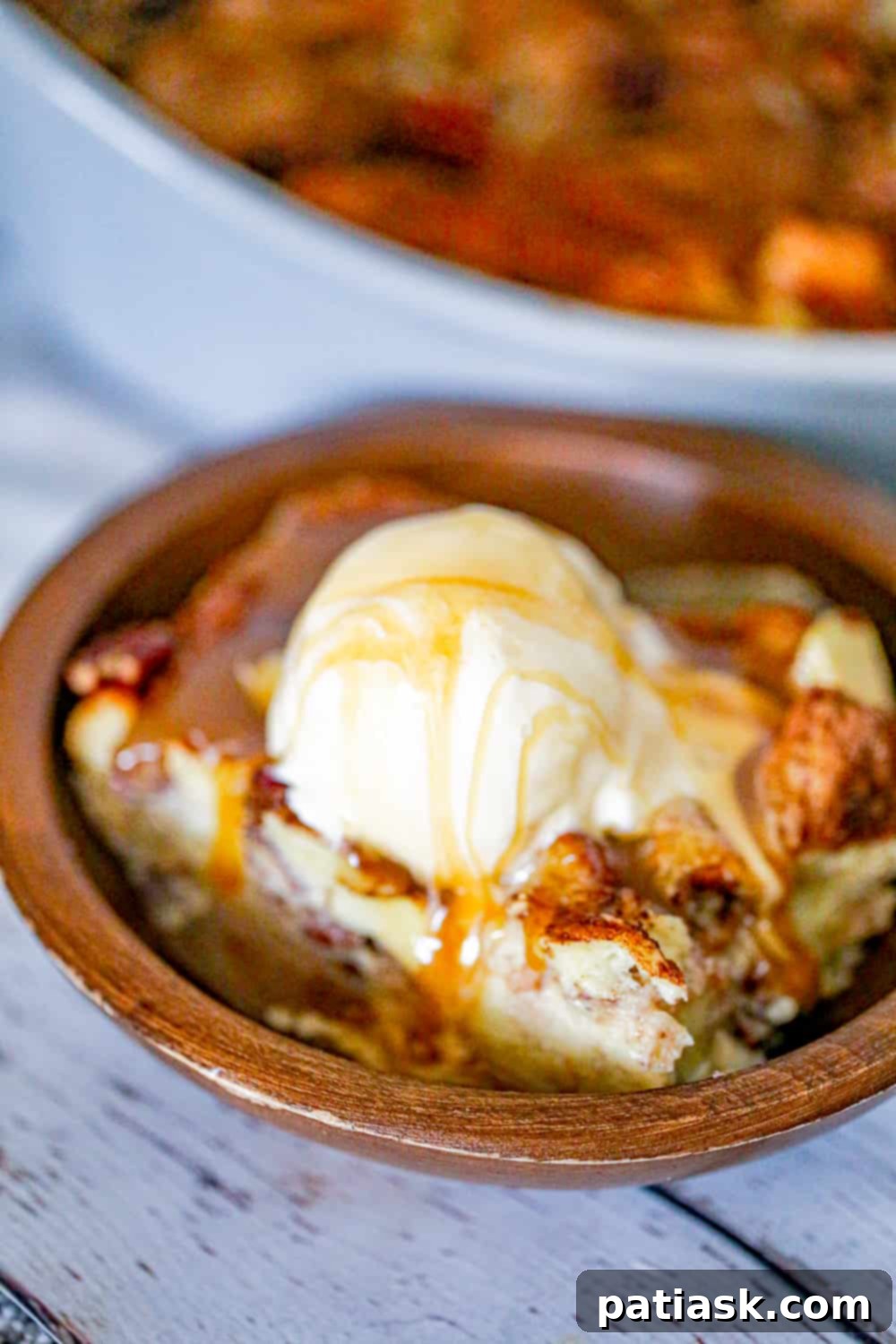 Easy Apple Bread Pudding ready to be baked