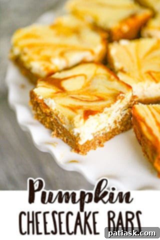 Effortless Pumpkin Cheesecake Bars 11 Delicious Pumpkin Cheesecake Bars arranged for a festive fall display.