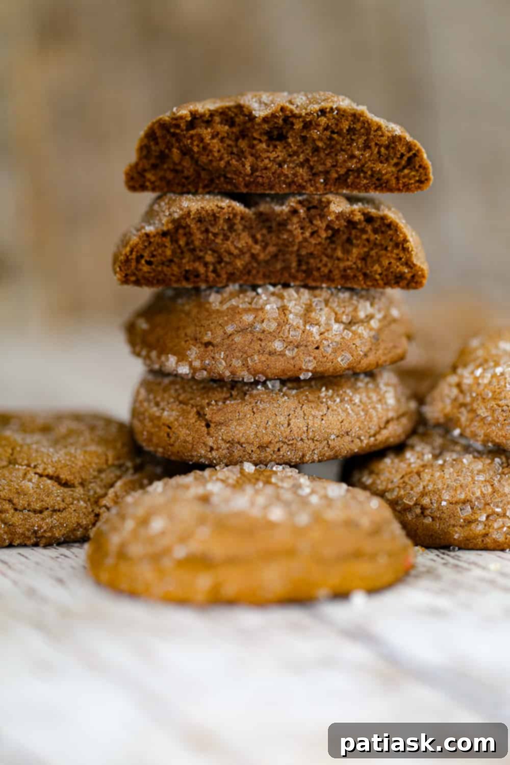 Ginger Zingers 4 Stack of festive holiday soft and chewy gingerdoodle cookies