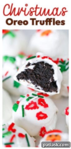 Crushed Peppermint Oreo Delights 8 Beautifully decorated Christmas Oreo truffles for a festive platter
