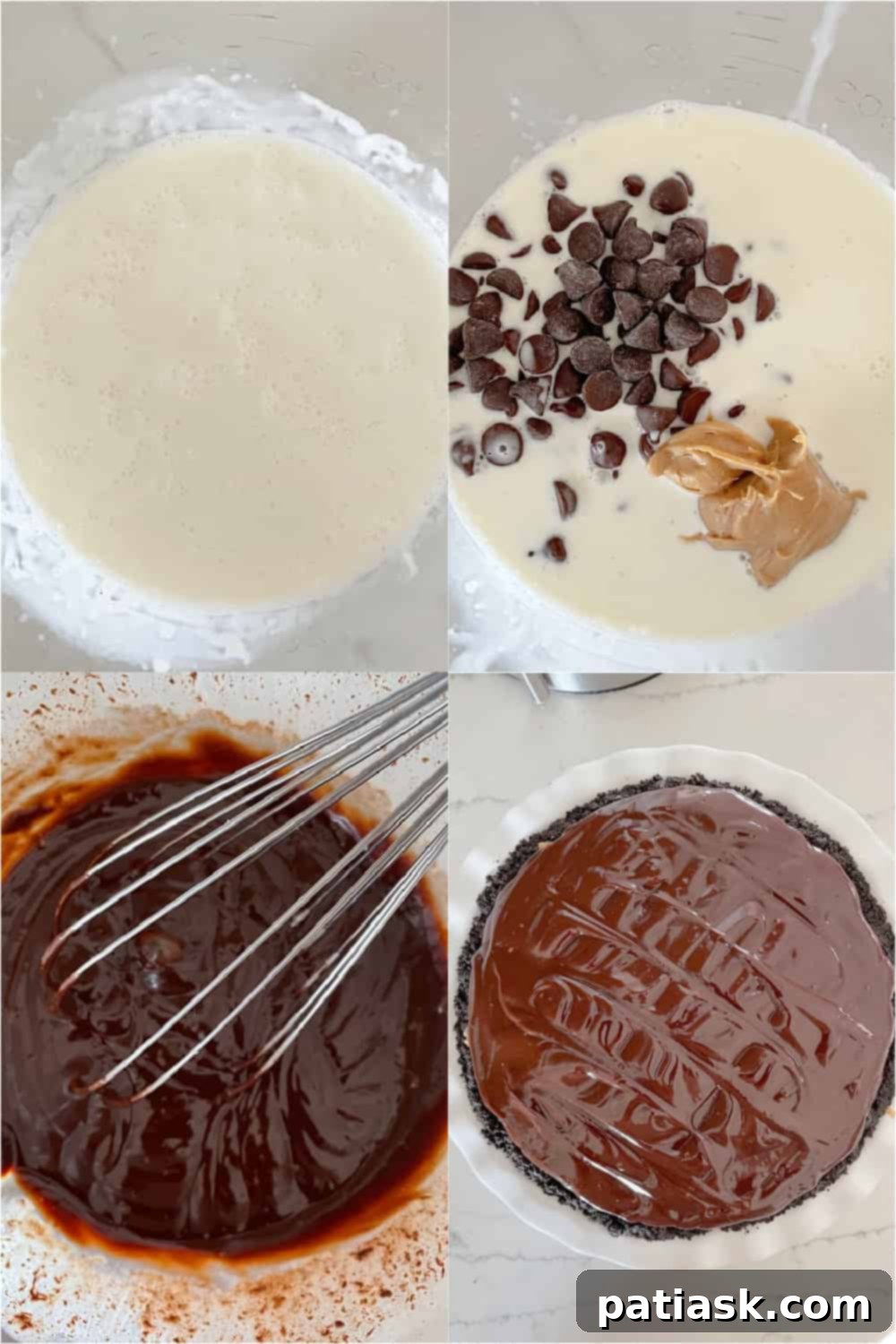 tutorial for buckeye pie ganache