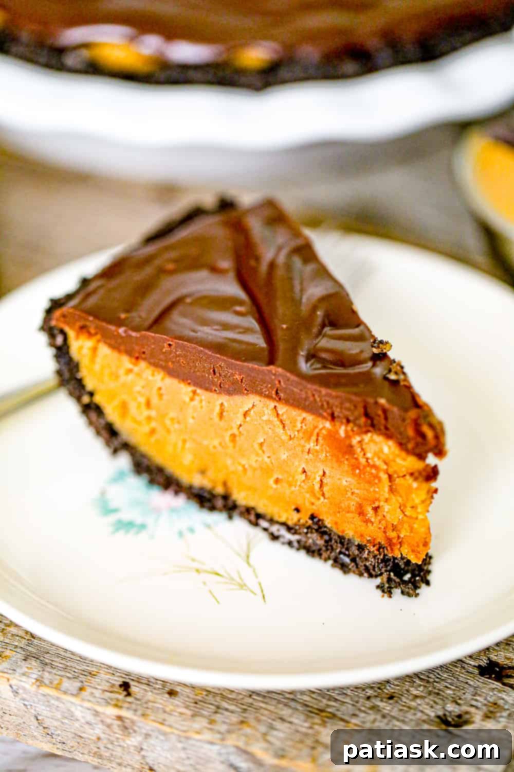 buckeye pie recipe peanut butter chocolate dessert close-up