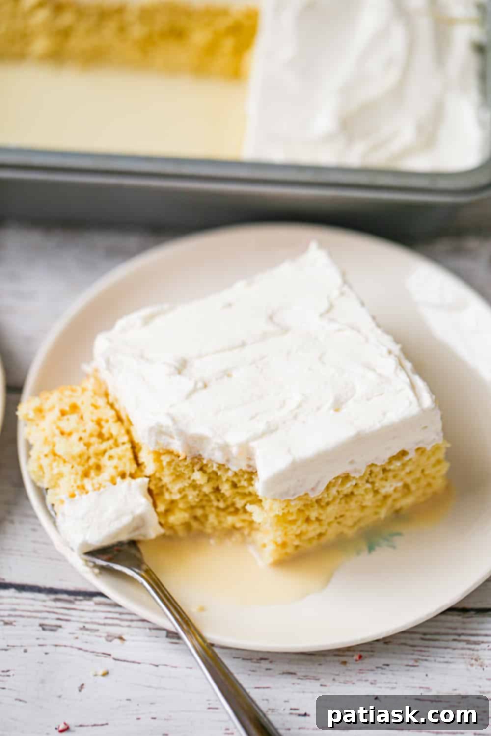 Preparing the Vanilla Tres Leches Cake batter