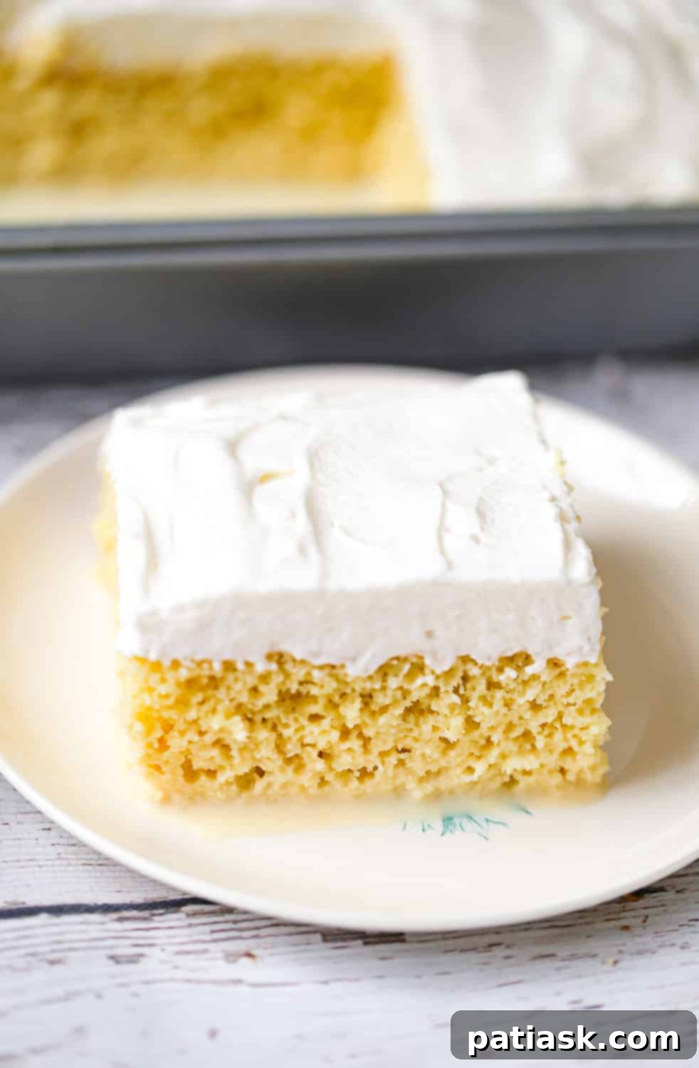 Vanilla Tres Leches Cake with fresh fruit toppings