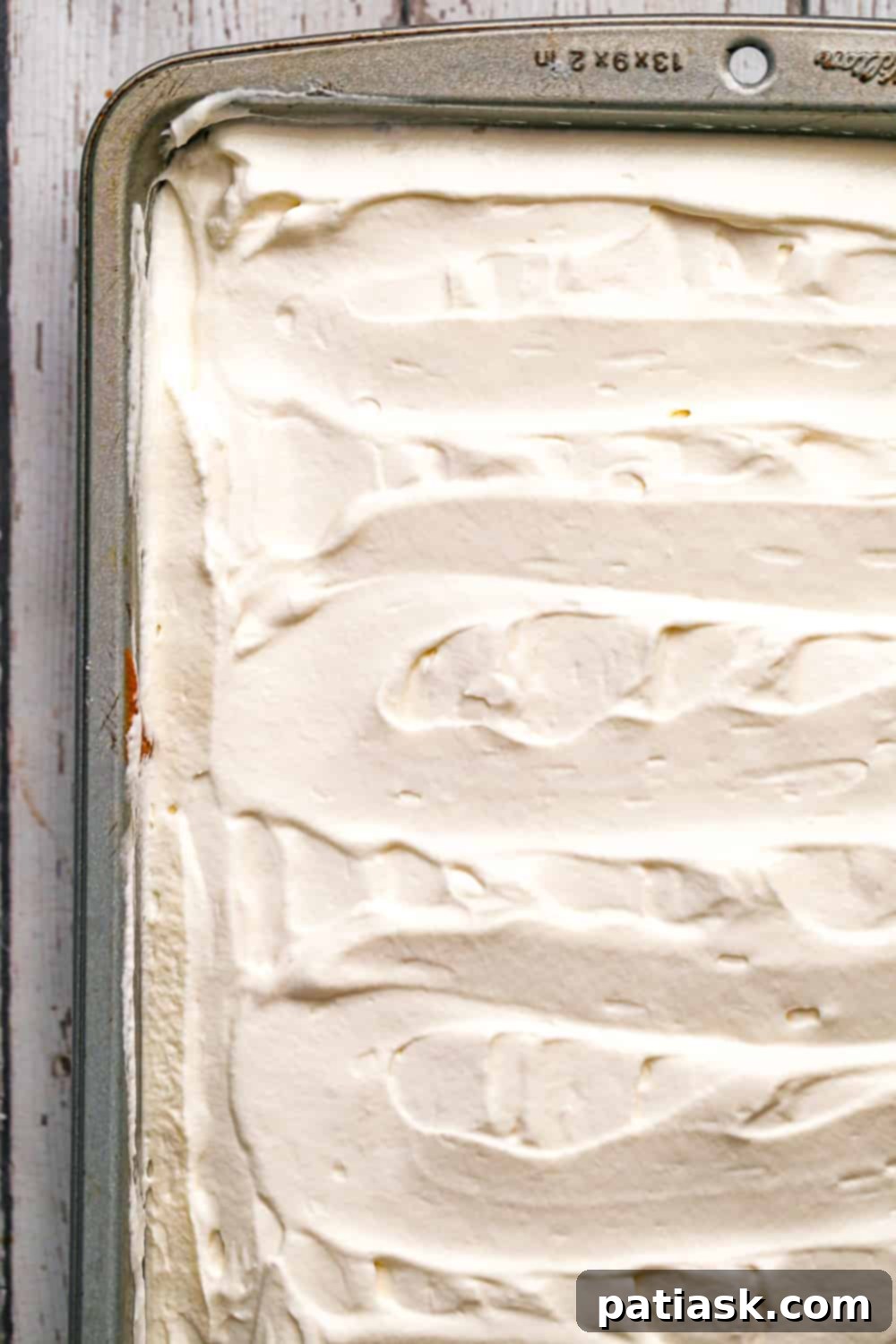 Vanilla Tres Leches Cake ready to be served