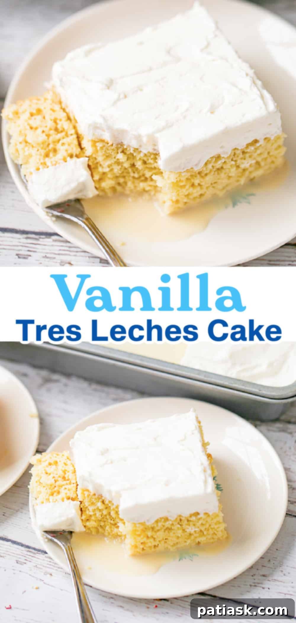 Delicious Vanilla Tres Leches Cake, perfect for summer dessert