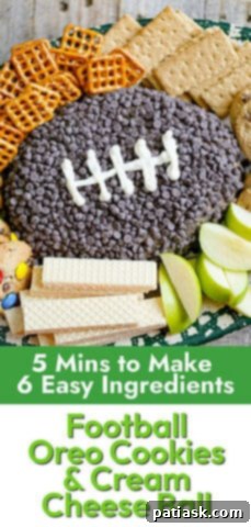 Game Day Oreo cream cheese dip with fruit and cookies