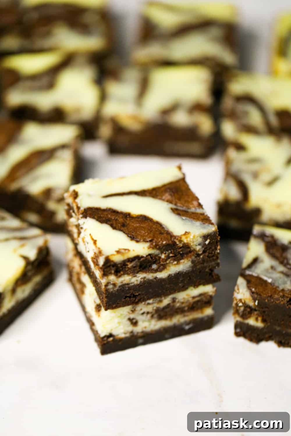 Decadent Cream Cheese Swirl Brownies 3 marbled dessert