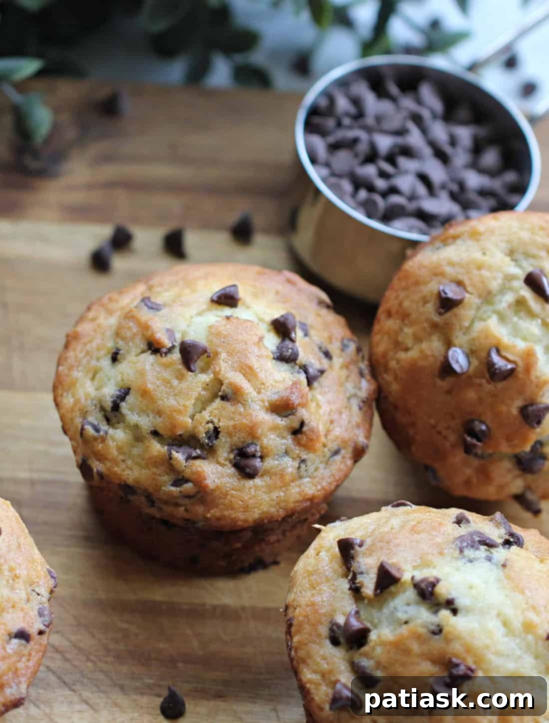 20 Irresistible Greek Yogurt Dessert Ideas 3 Delicious Bakery-Style Chocolate Chip Yogurt Muffins