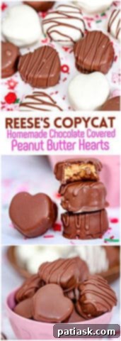 Valentine's Peanut Butter Chocolate Kisses 13 Single chocolate peanut butter heart with a bite taken out, showing the creamy filling