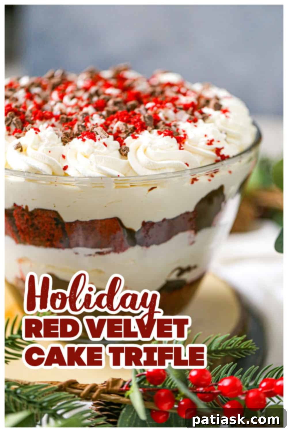 Decadent Red Velvet Trifle 6 Red Velvet Cake Trifle Dessert recipe