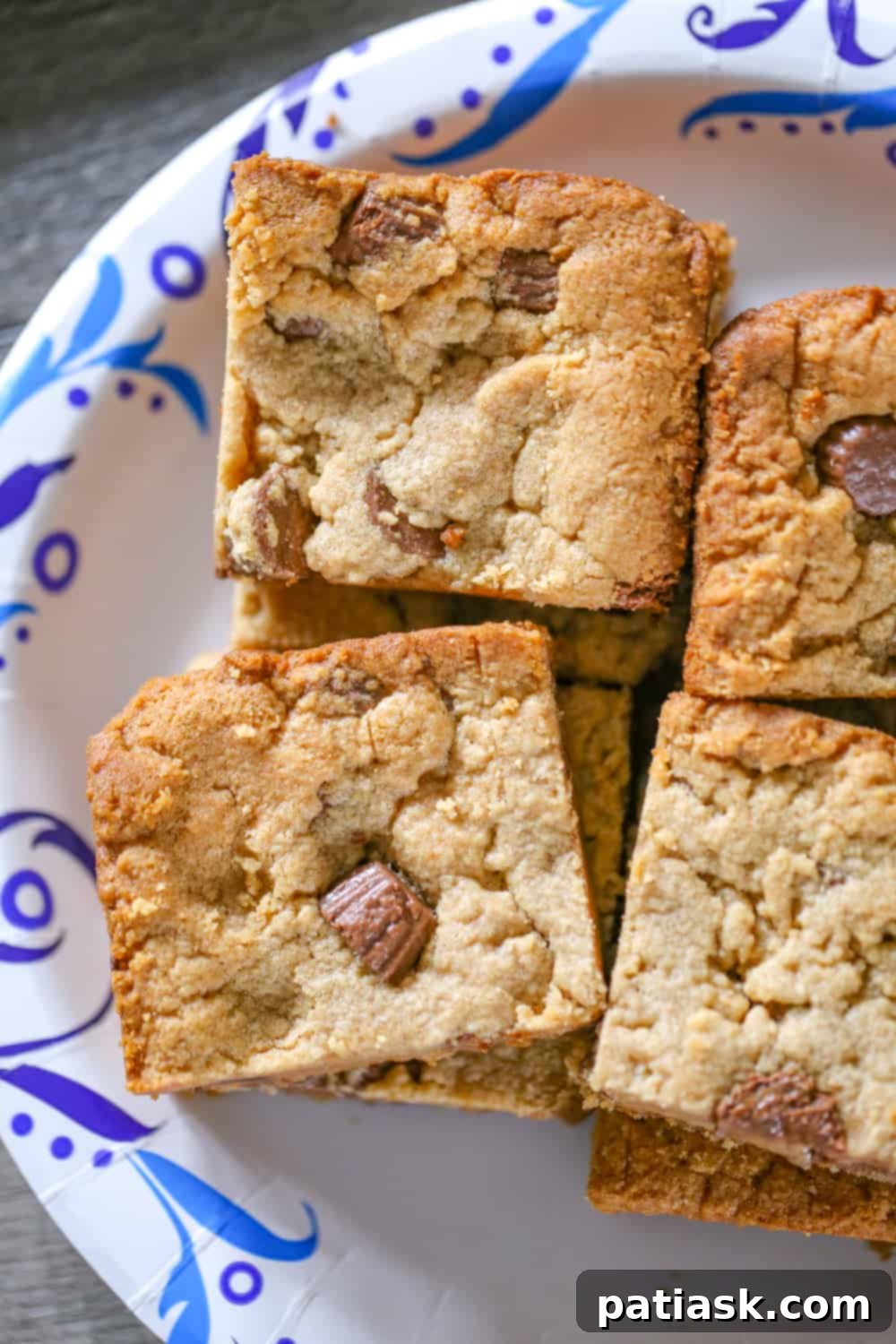 Irresistible Peanut Butter Cup Blondies 6 Vegan peanut butter blondies option, showcasing the dairy-free possibility of the recipe