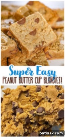 Irresistible Peanut Butter Cup Blondies 9 Peanut Butter Cup Blondies arranged attractively