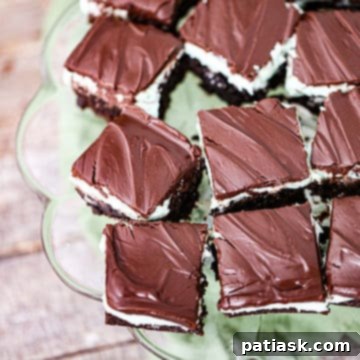 Cool Mint Chocolate Brownie Stack 10 Mint Chocolate Layered Brownies