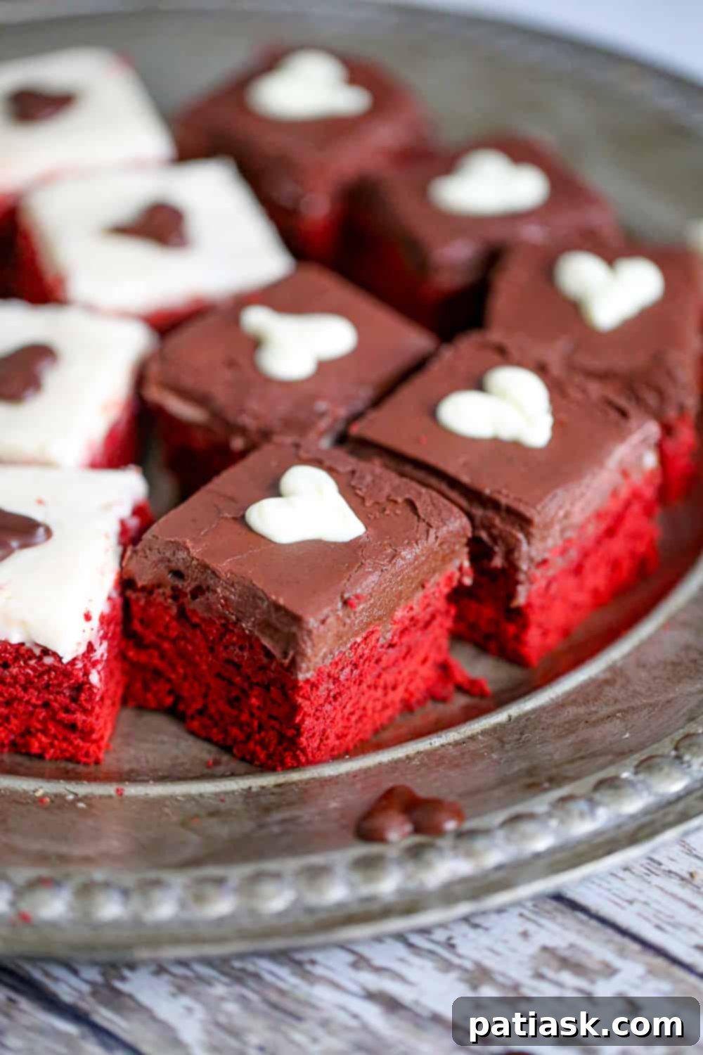 Red Velvet Tuxedo valentine's day brownie recipes