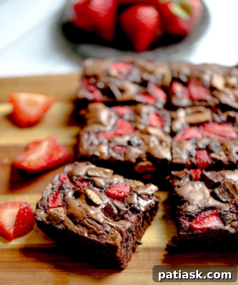 Strawberry Chocolate Chunk Brownies recipe
