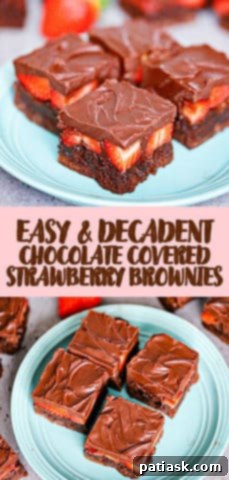 Strawberry Crowned Chocolate Brownies 10 sweet baked treat