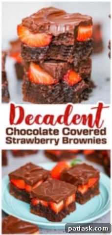 Strawberry Crowned Chocolate Brownies 9 sweet baked treat