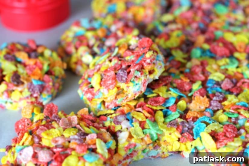Crunchy Fruity Pebbles Ice Cream Sandwiches 4 Fruity Pebbles Ice Cream Sandwiches - Stacked dessert