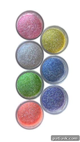 Easter's Rainbow Cookie Gems 8 shimming rainbow edible glitter