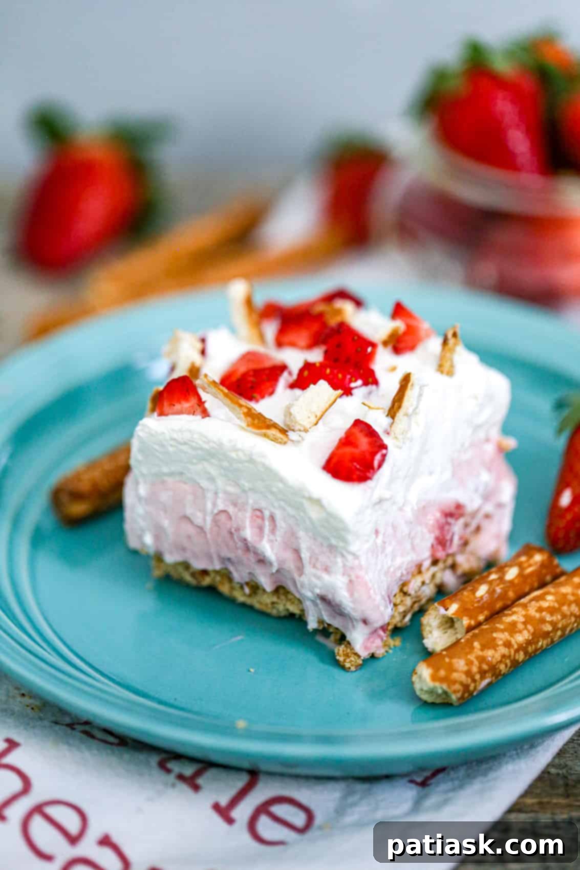 Strawberry Pretzel Bliss 2 pretzel strawberry dessert