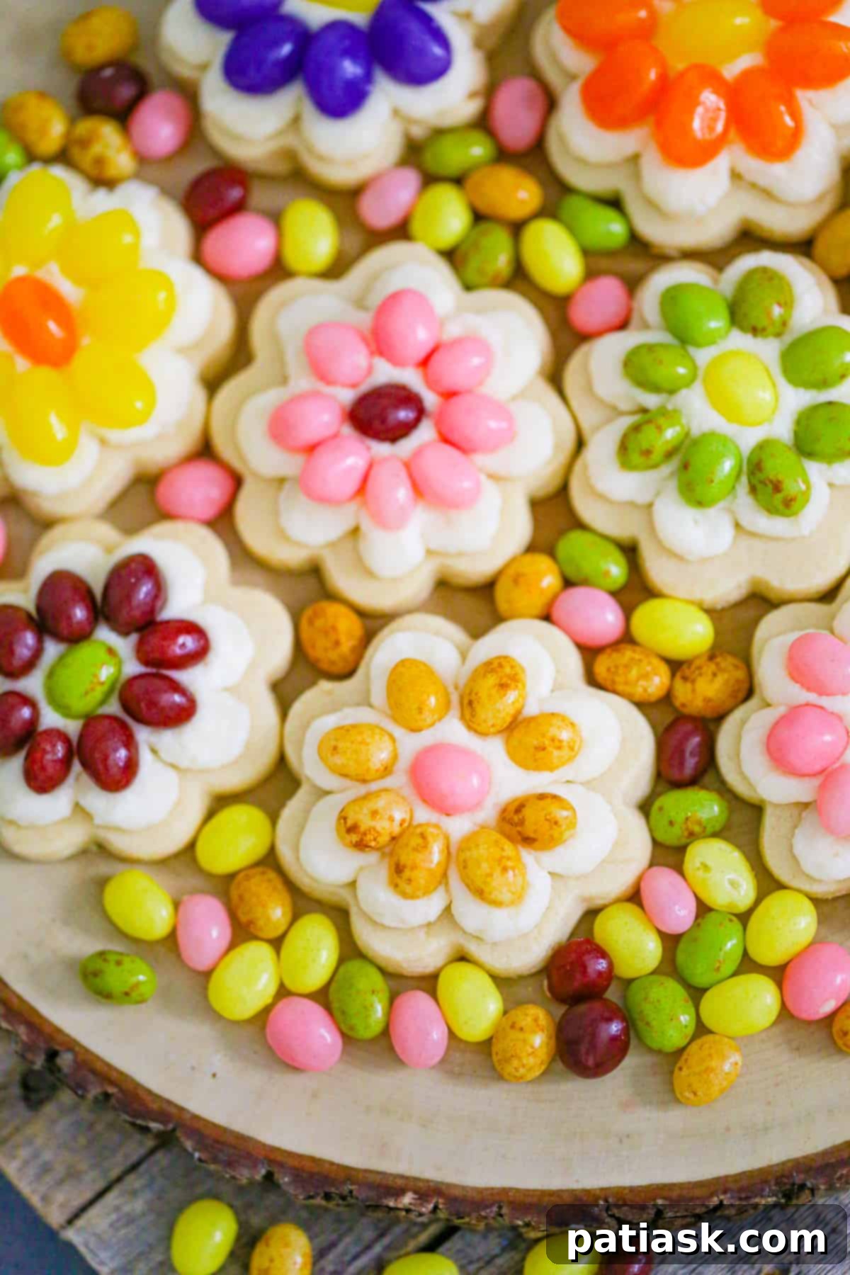 Rainbow Jelly Bean Easter Cookies 7 easter cookies with jelly beans