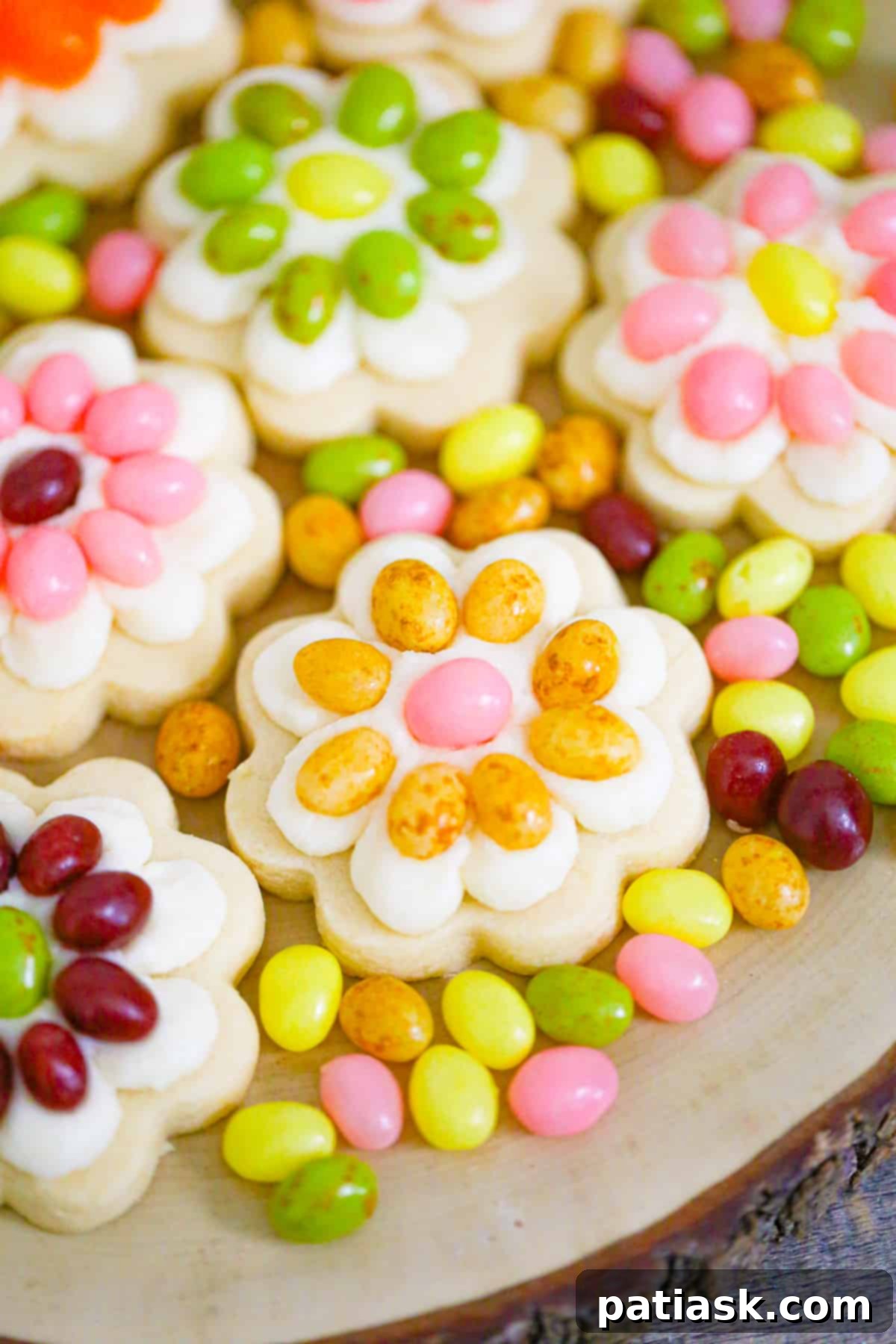 Rainbow Jelly Bean Easter Cookies 4 easter cookies with jelly beans