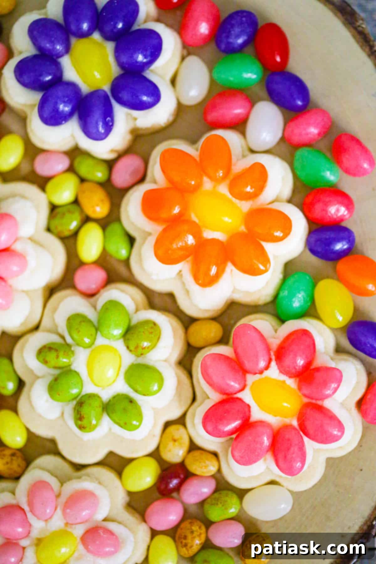Rainbow Jelly Bean Easter Cookies 5 easter cookies with jelly beans