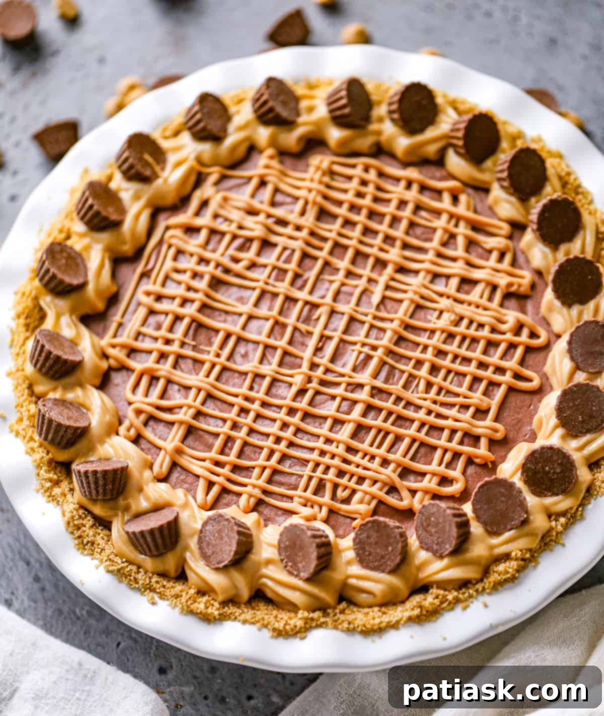 Copycat Costco Peanut Butter Chocolate Pie 2 Decadent No-Bake Peanut Butter Chocolate Pie, a Costco Copycat Recipe
