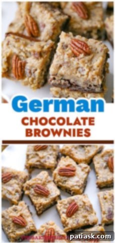 Homemade German Chocolate Brownies, perfect for any occasion