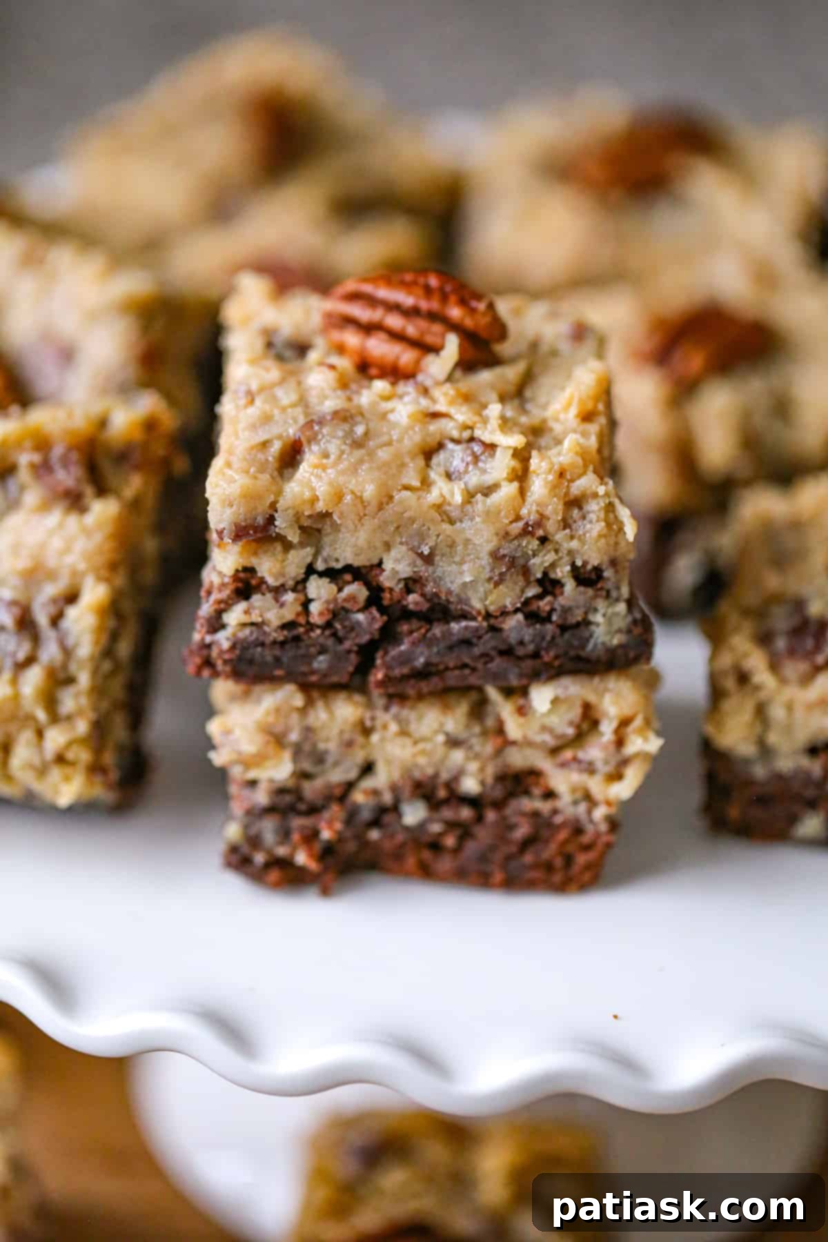 Easy chocolate dessert recipe featuring German Chocolate Brownies