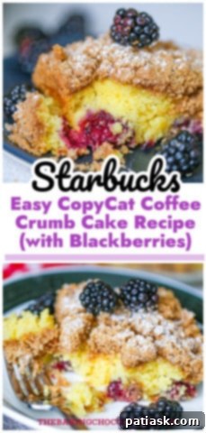 The Ultimate Coffee Shop Crumb Cake Recipe 12 Starbucks CopyCat Coffee Cake Recipe (with Blackberries)