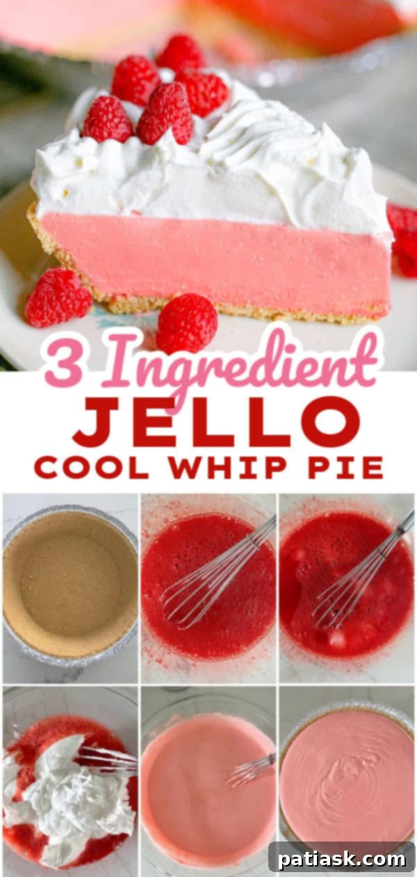 Easy 3 Ingredient Jello Cool Whip Pie 11 3 Ingredient Jello Cool Whip Pie - No Bake & Easy, visually appealing dessert