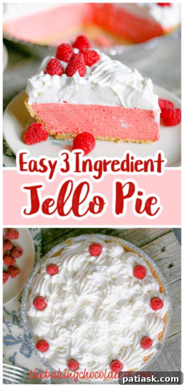 Easy 3 Ingredient Jello Cool Whip Pie 15 A vibrant, easy-to-make Jello Cool Whip Pie, ideal for any occasion